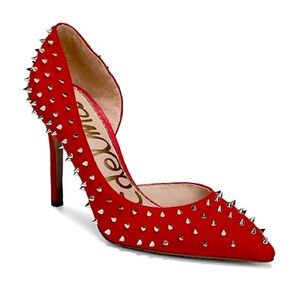 Sam Edelman Women's Hadlee Pointed-Toe Studded Suede Pumps